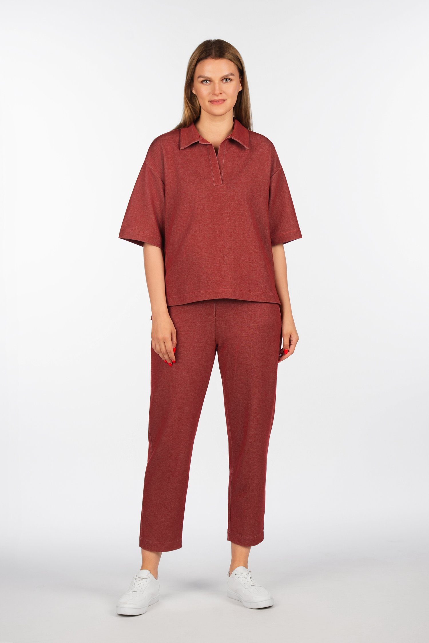 Laisvo kirpimo kelnės su kišenėmis