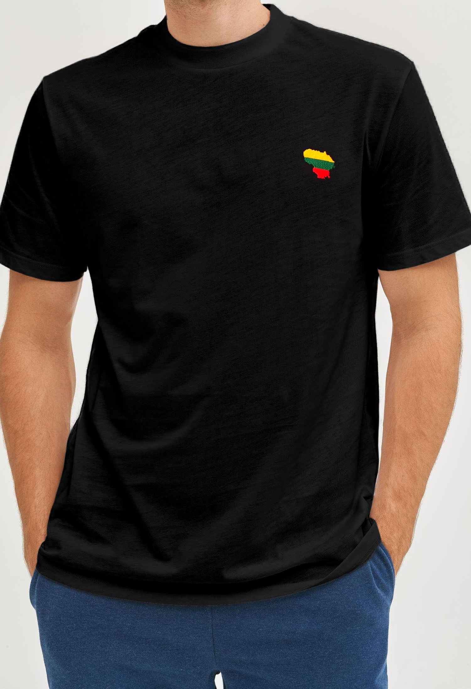 Šukuotinės medvilnės marškinėliai