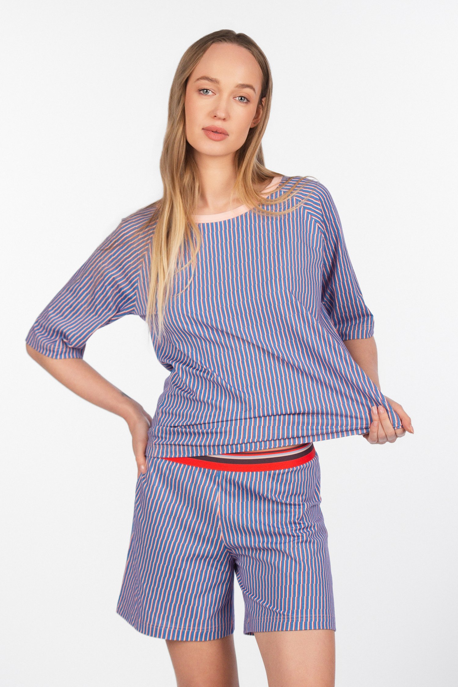 Šukuotinės medvilnės pižama "K. Kruopienytė"