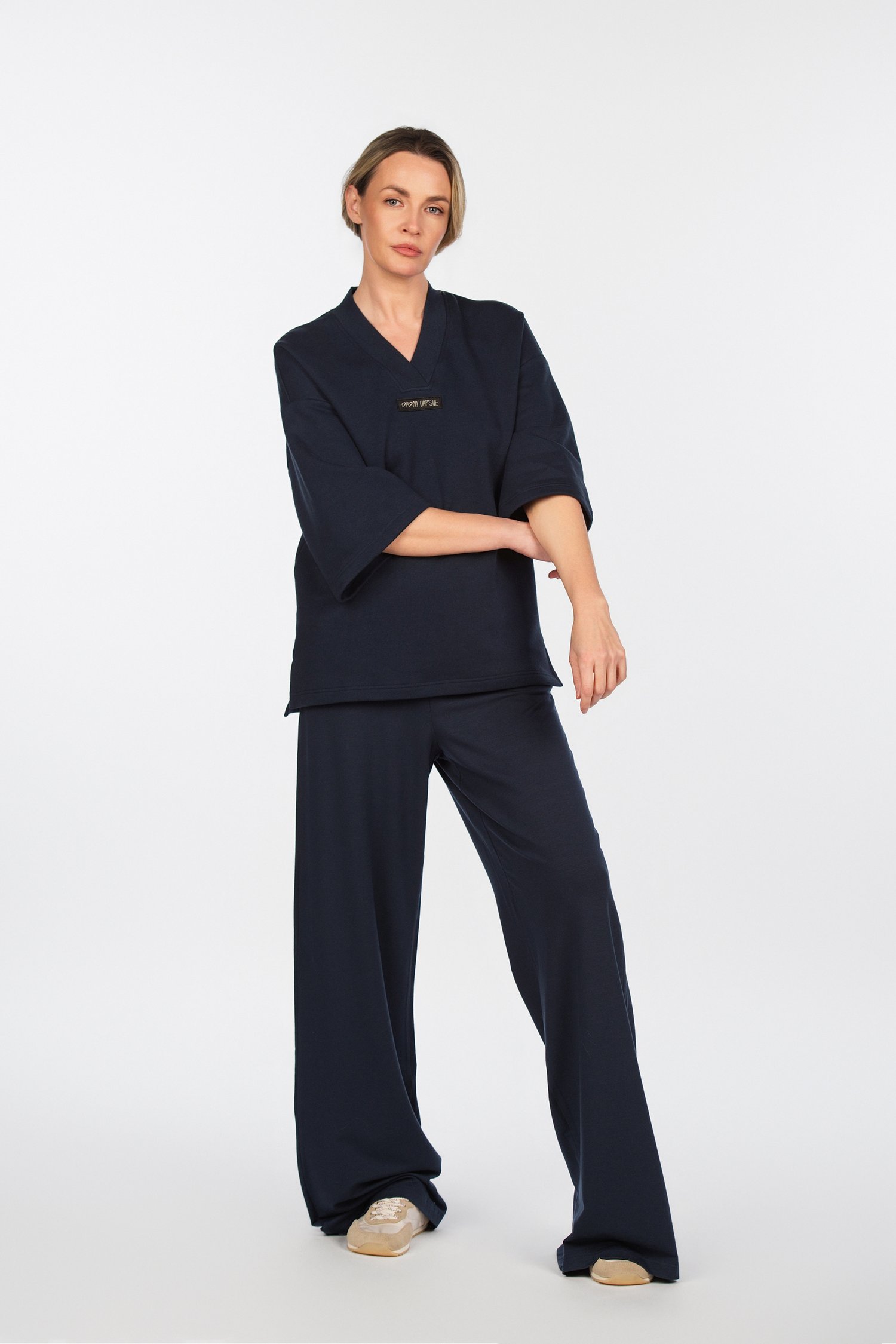 Šukuotinės medvilnės džemperis "Diana Vapsvė"