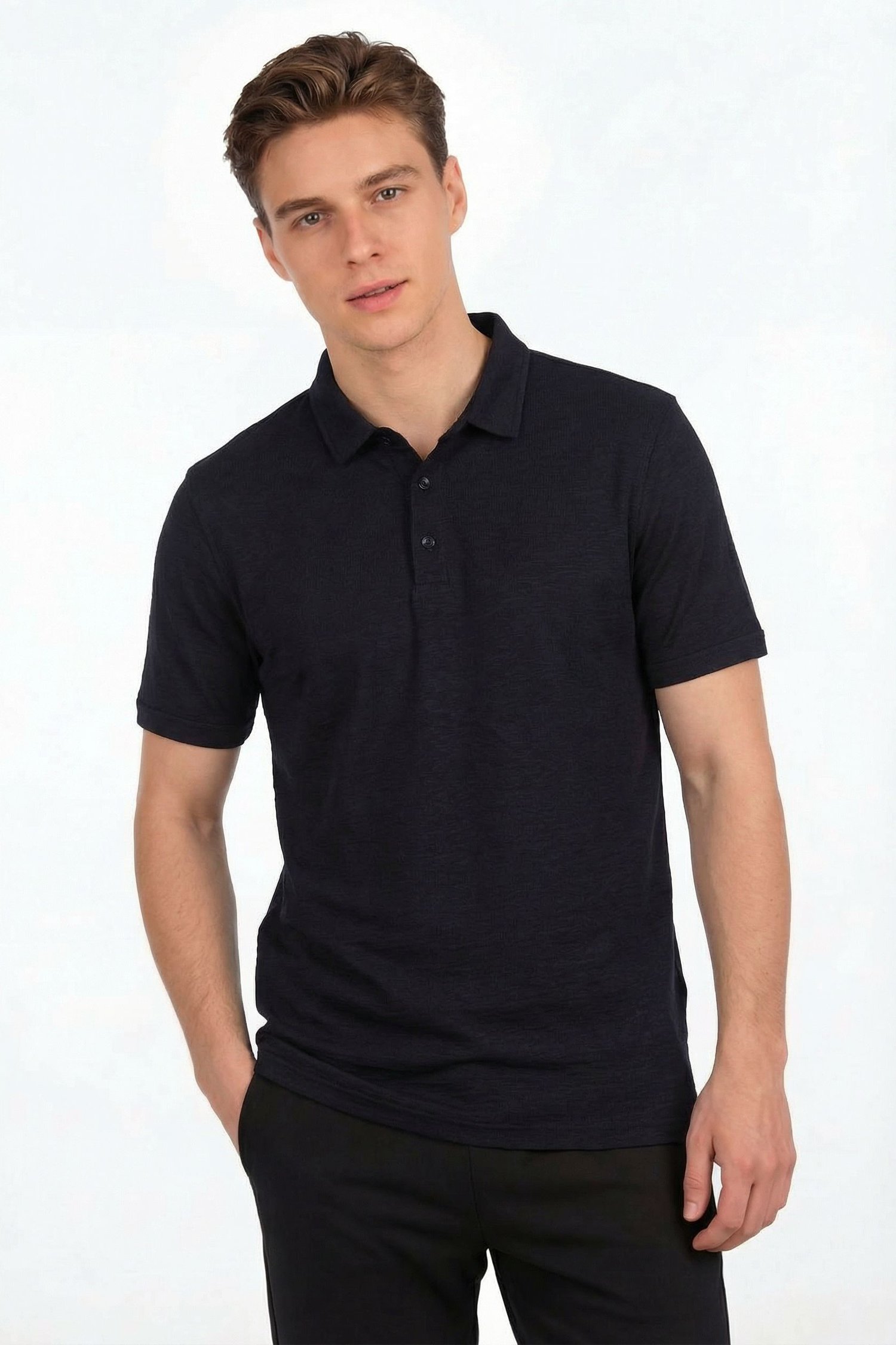 Merino vilnos marškinėliai su polo apykakle