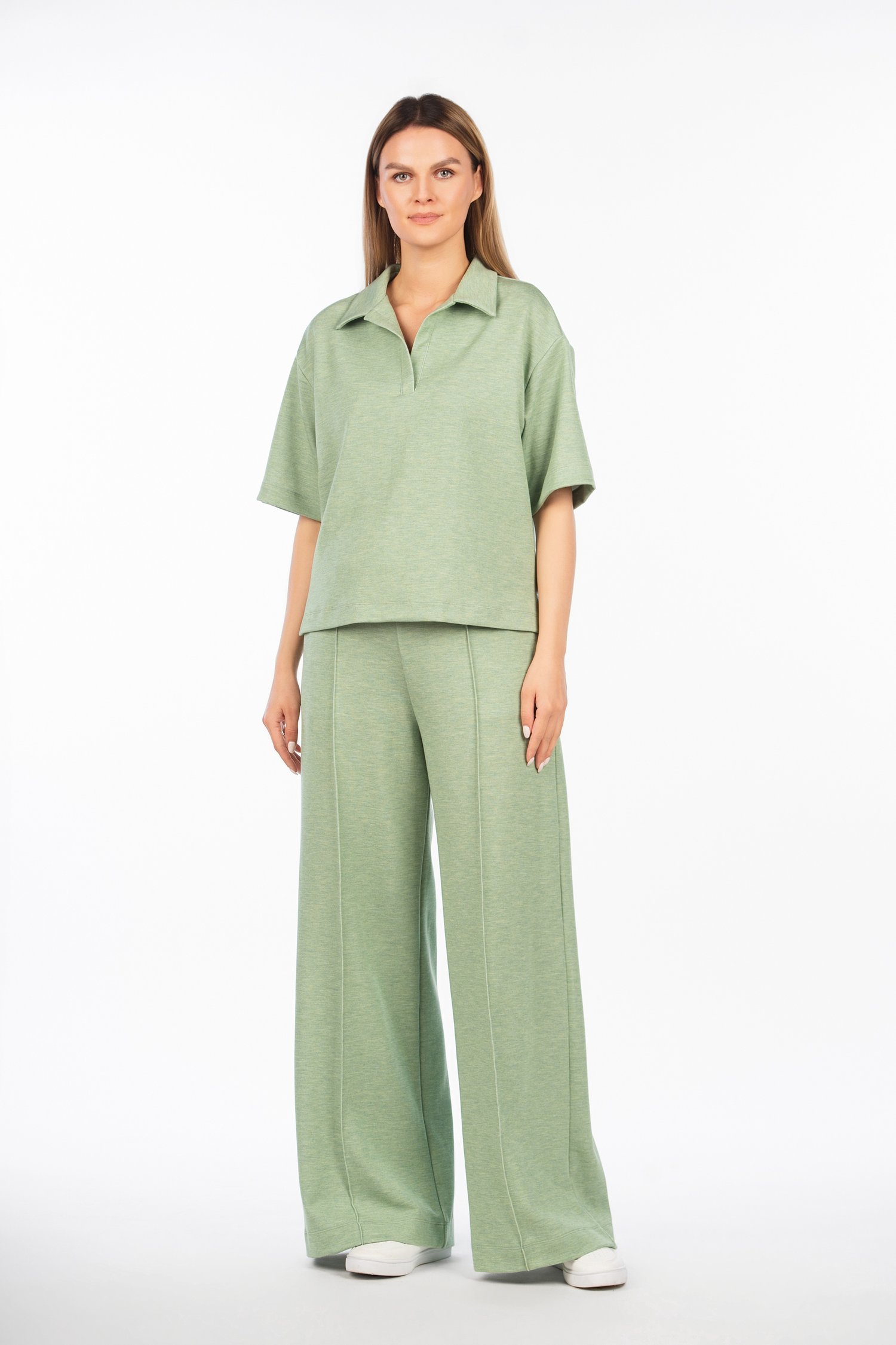 Plačios kelnės su kišenėmis