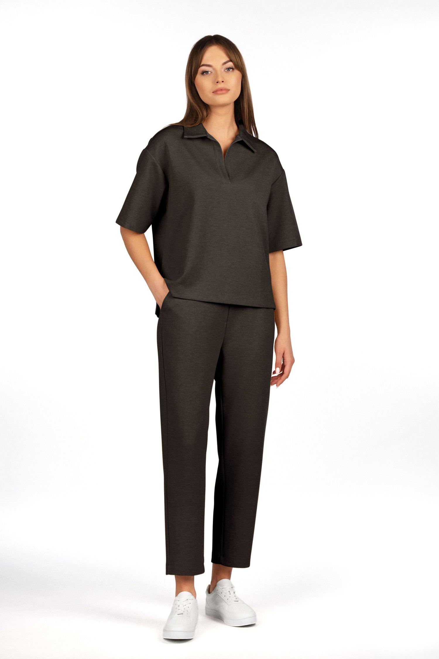 Laisvo kirpimo kelnės su kišenėmis