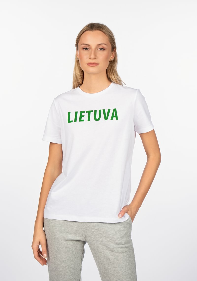 Šukuotinės medvilnės marškinėliai