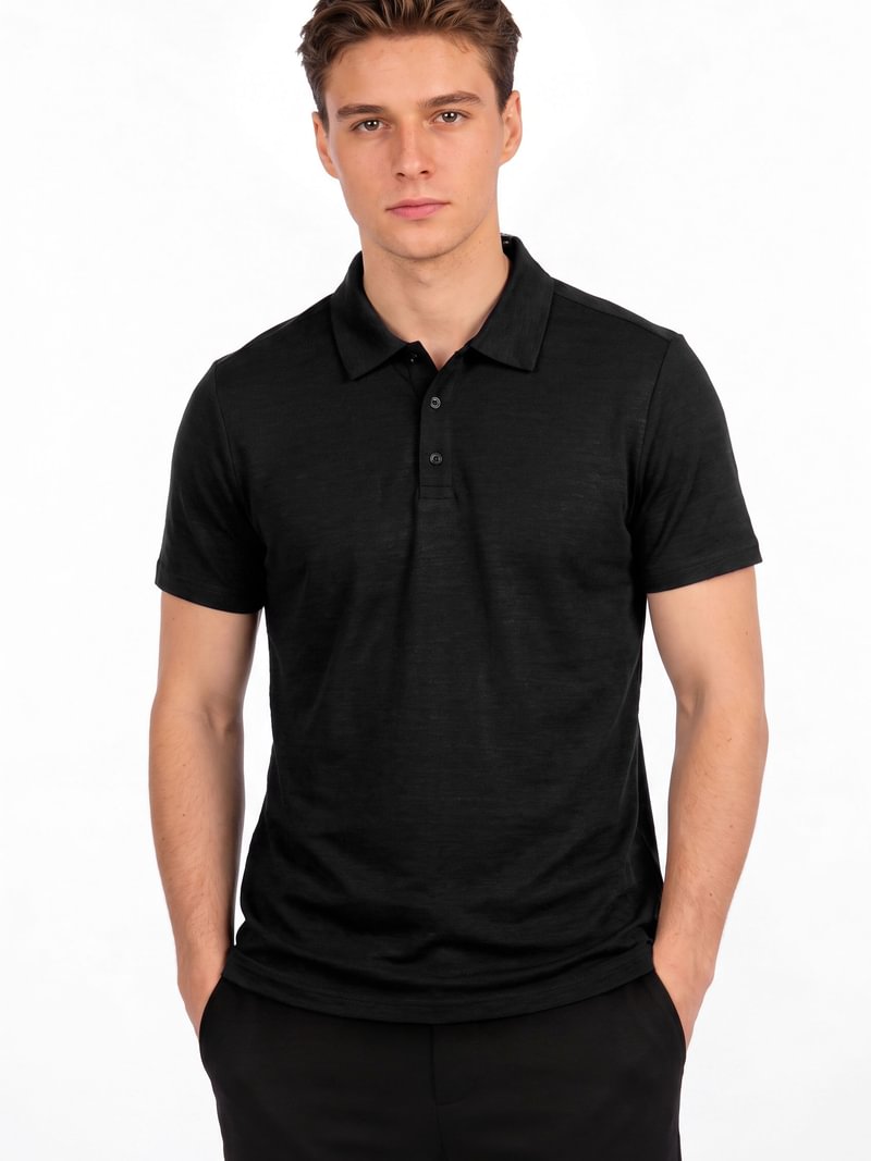 Premium merino vilnos polo marskineliai