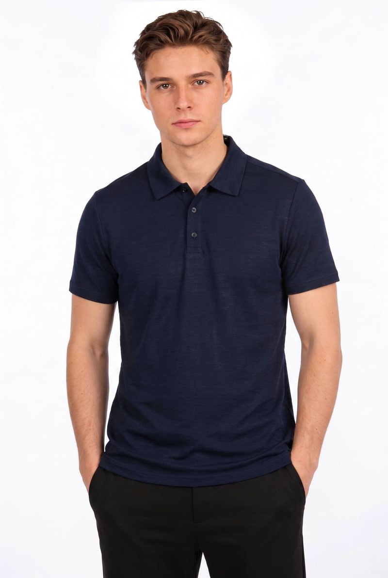 Premium merino vilnos polo marskineliai