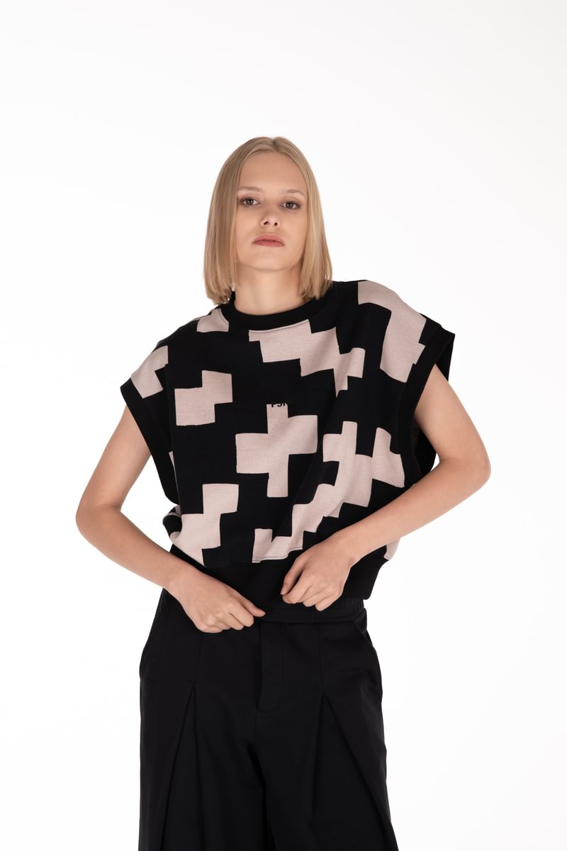 UNISEX šukuotinės medvilnės liemenė "Raimedas Latvys"