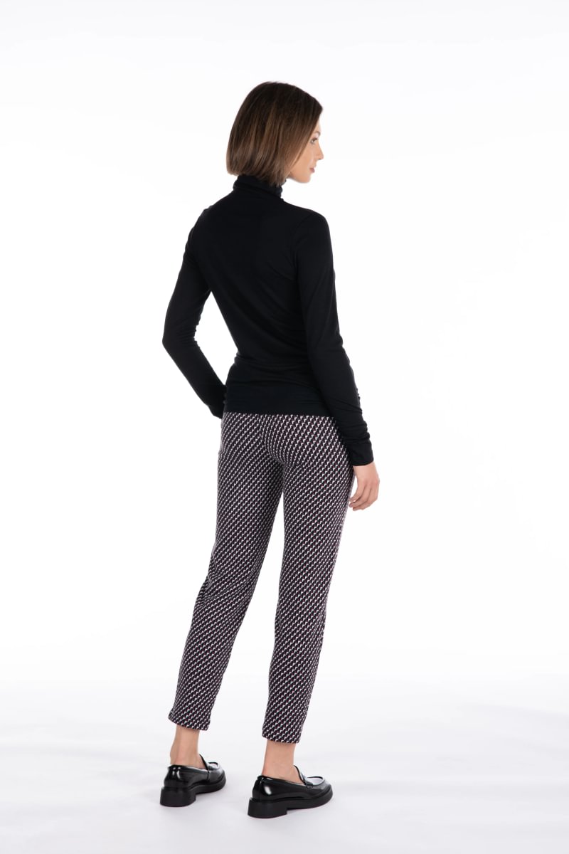 Šukuotinės medvilnės kelnės su kišenėmis